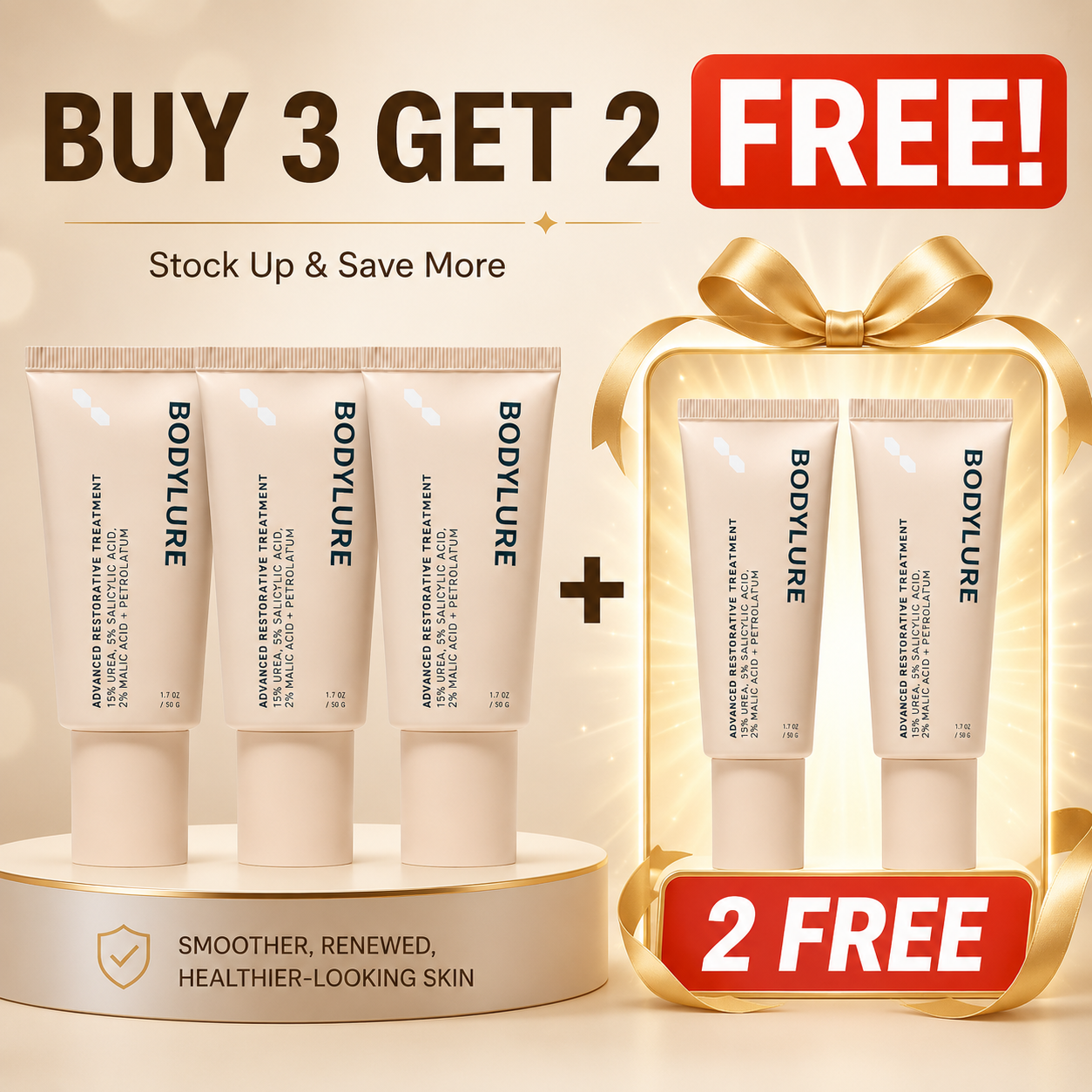 Bodylure™ Foot Rescue Ointment Dry, Rough, Cracked Feet? Give Them the Overnight Rescue They Need.